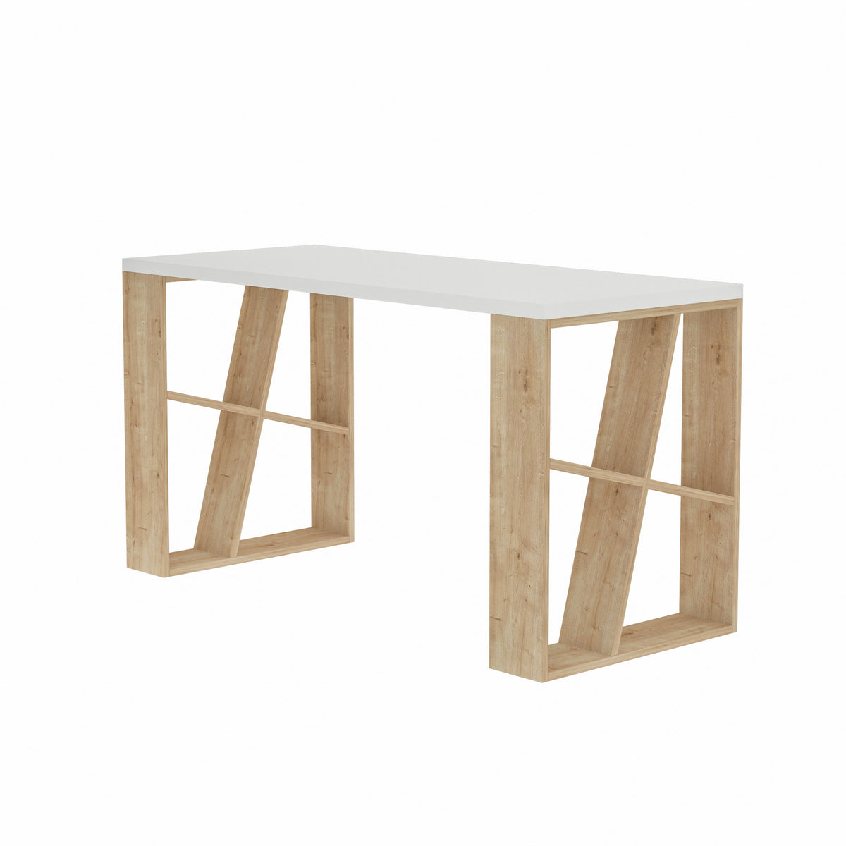 Γραφείο Koukouli Λευκό - Δρυς 140x60x75 εκ. Μελαμίνης