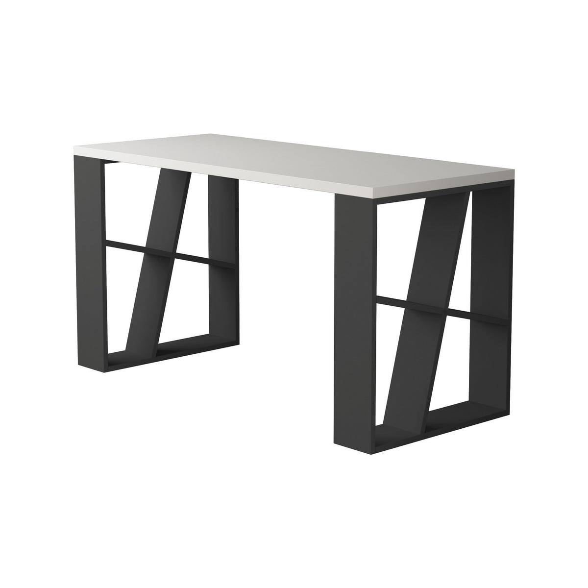 Γραφείο Koukouli Λευκό - Ανθρακί 140x60x75 εκ. Μελαμίνης