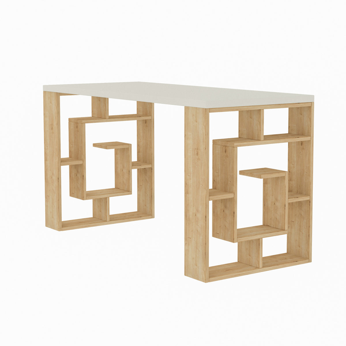 Γραφείο Livadero Λευκό - Δρυς 140x60x75 εκ. Μελαμίνης