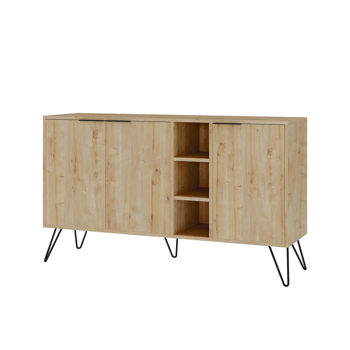 Κονσόλα Kea Με Ράφια Δρυς 142x35.6x83 εκ. Μελαμίνης