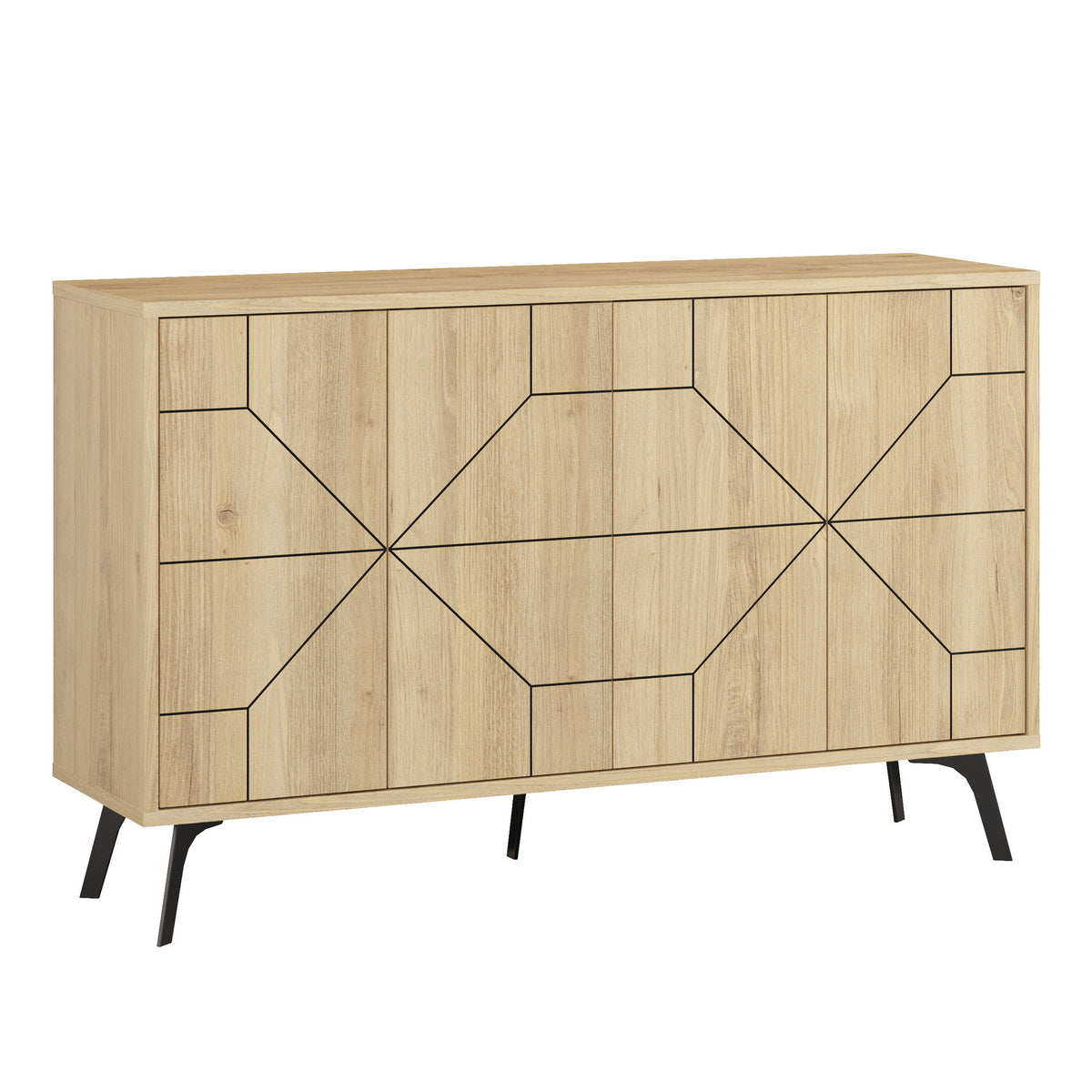 Κονσόλα Antiparos Δρυς 123x35x62.4 εκ. Μελαμίνης