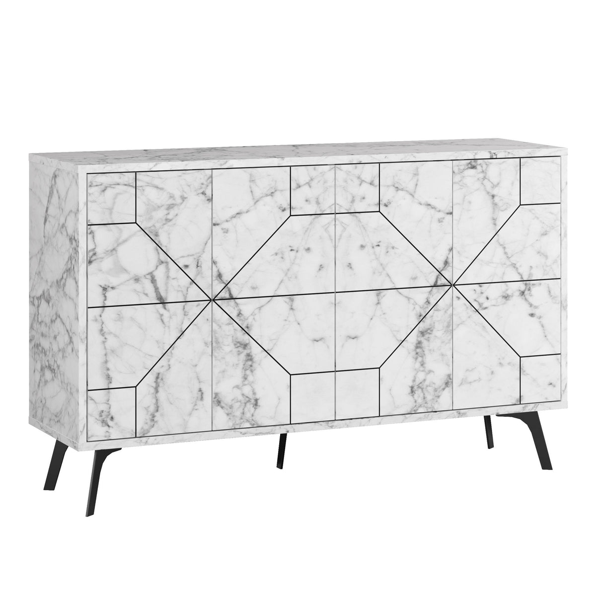 Κονσόλα Antiparos Carrara 123x35x62.4 εκ. Μελαμίνης