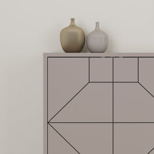 Κονσόλα Antiparos Με Soft-Close Ανοιχτό Μόκα 184x35x77.4 εκ. Μελαμίνης