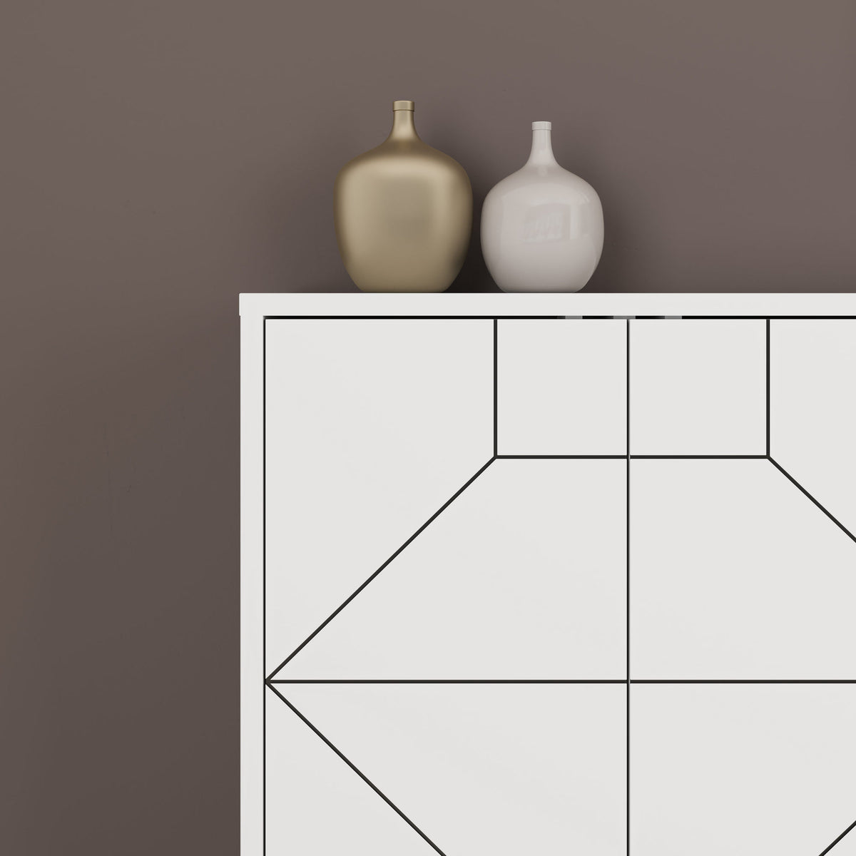 Κονσόλα Antiparos Με Soft-Close Λευκό 184x35x77.4 εκ. Μελαμίνης