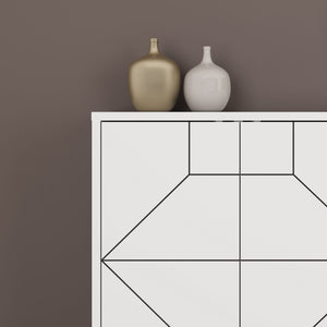 Κονσόλα Antiparos Με Soft-Close Λευκό 184x35x77.4 εκ. Μελαμίνης
