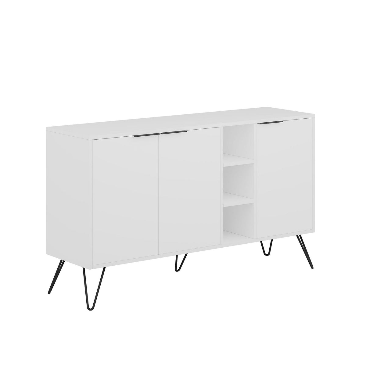 Κονσόλα Kea Με Ράφια Λευκό 142x35.6x83 εκ. Μελαμίνης