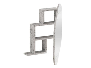 Ντουλάπι Μπάνιου Lefkes Με Καθρέφτη Carrara 60x13x75 εκ. Μελαμίνης