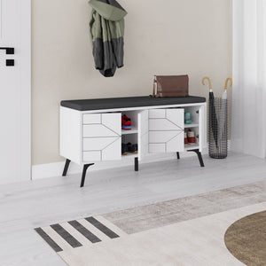 Παπουτσοθήκη Antiparos Με Soft-Close Λευκό 107x35x55 εκ.