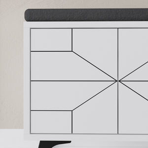 Παπουτσοθήκη Antiparos Με Soft-Close Λευκό 107x35x55 εκ.