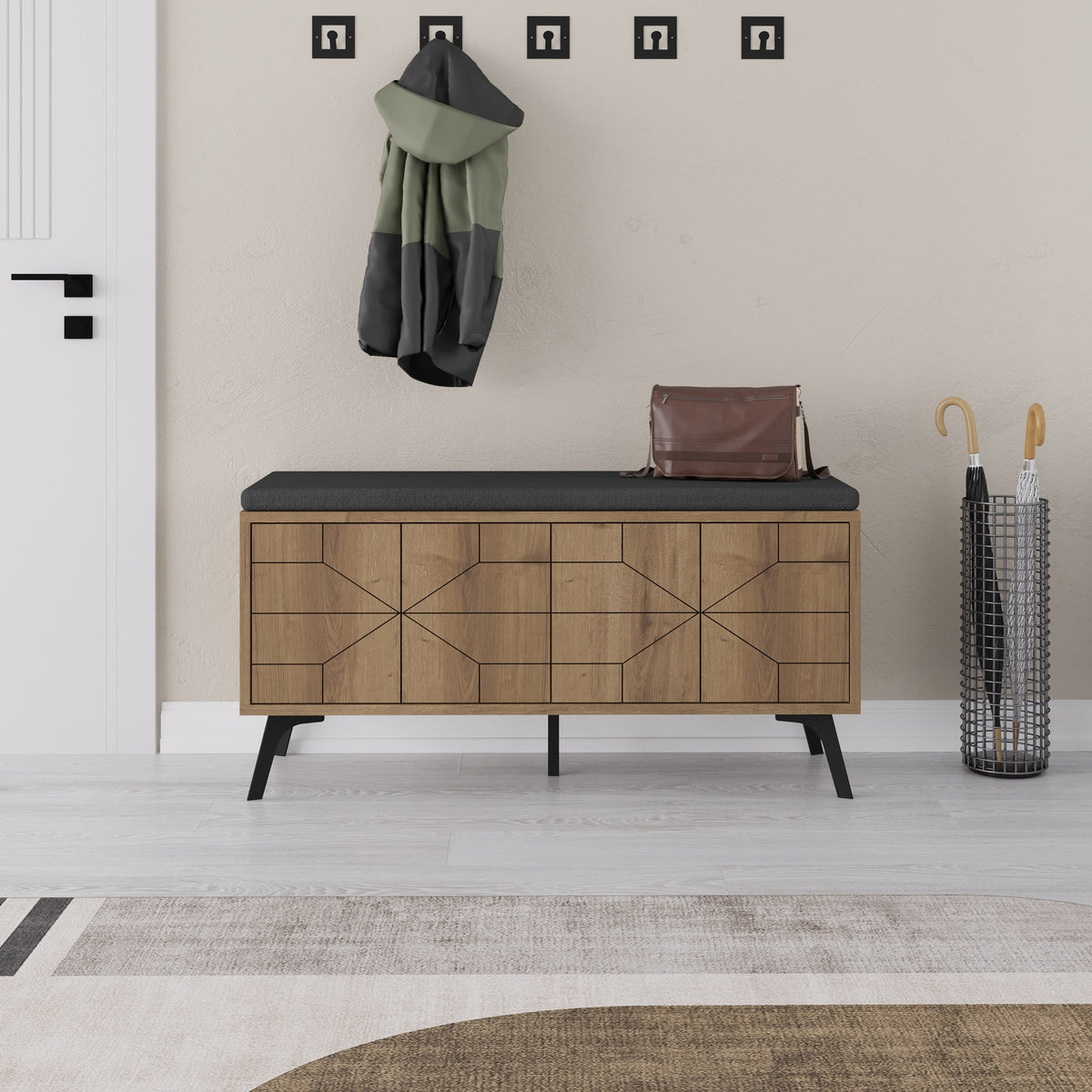 Παπουτσοθήκη Antiparos Με Soft-Close Hitit 107x35x55 εκ.