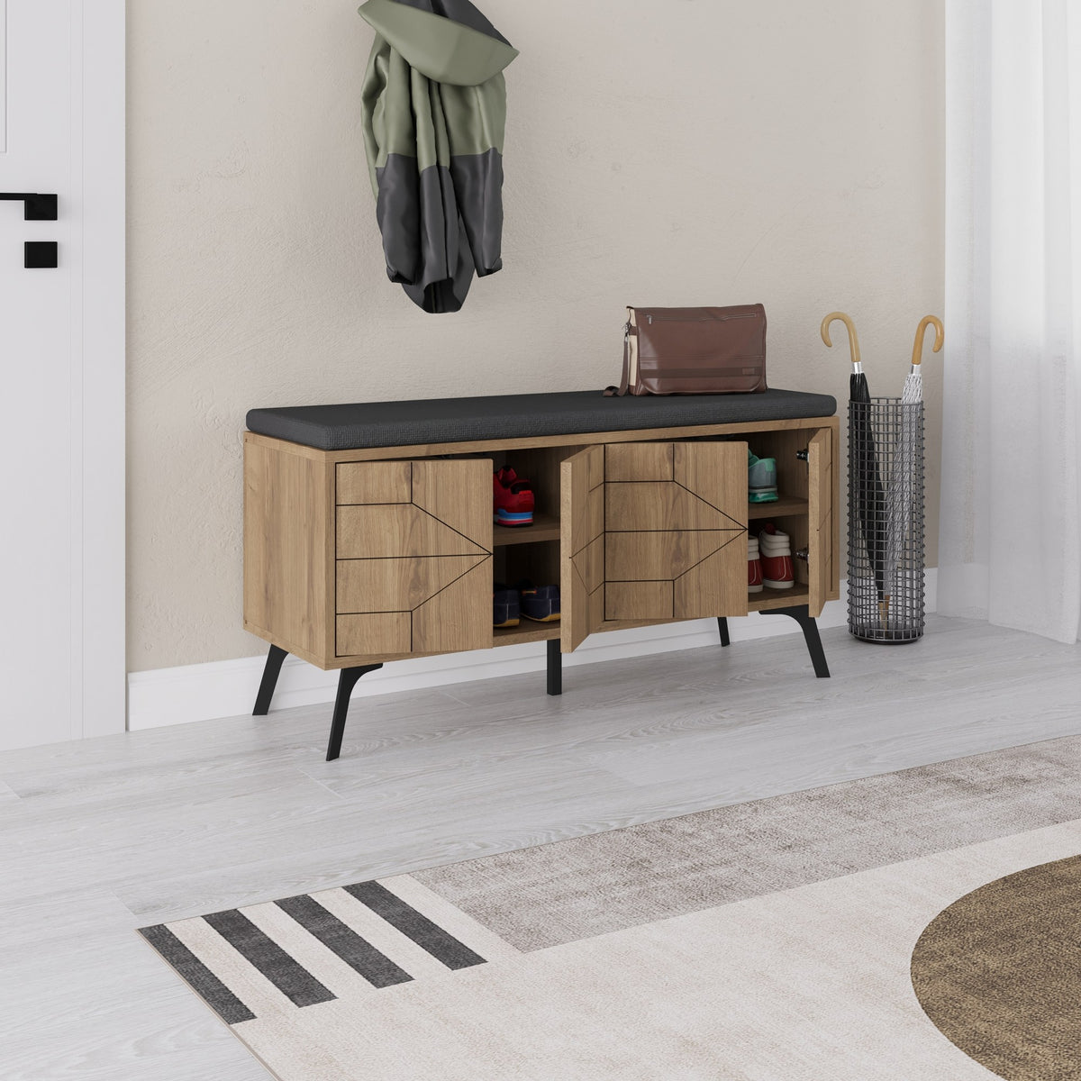 Παπουτσοθήκη Antiparos Με Soft-Close Hitit 107x35x55 εκ.