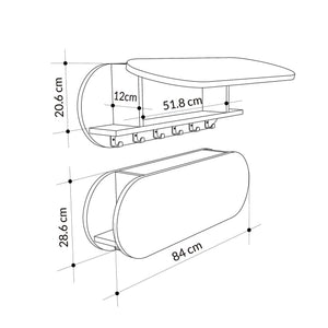 Καλόγερος Smila Λευκό 84x15.5x28.5 εκ. Μελαμίνης