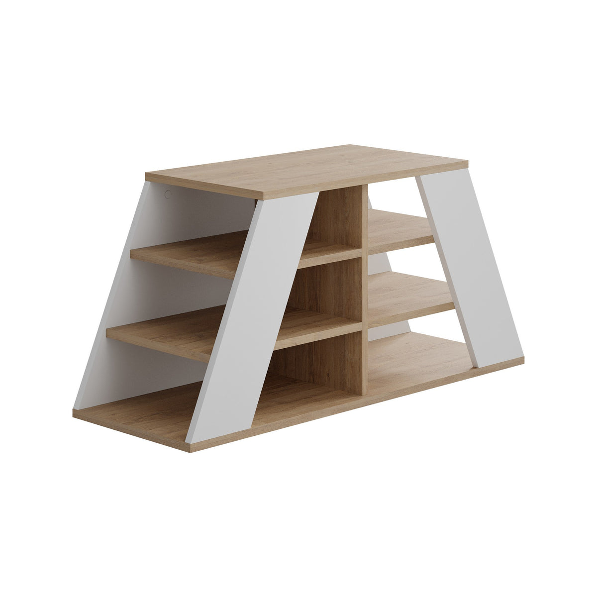 Παπουτσοθήκη Dafni Δρυς - Λευκό 105.5x37.5x50 εκ.