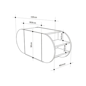 Παπουτσοθήκη Sotiros Μαύρο 110x40.4x50 εκ. Μελαμίνης