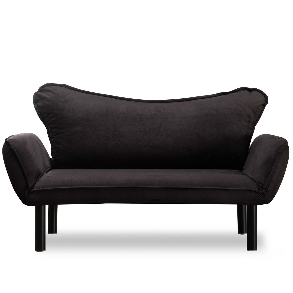 Διθέσιος Καναπές-Κρεβάτι Naousa Μαύρο 150x75x70 εκ.