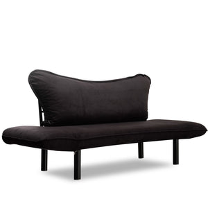 Διθέσιος Καναπές-Κρεβάτι Naousa Μαύρο 150x75x70 εκ.