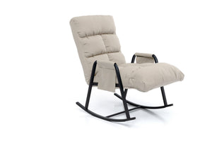 Κουνιστή Πολυθρόνα Κήπου Kanoni Μπεζ 85x60 εκ. Μετάλλου