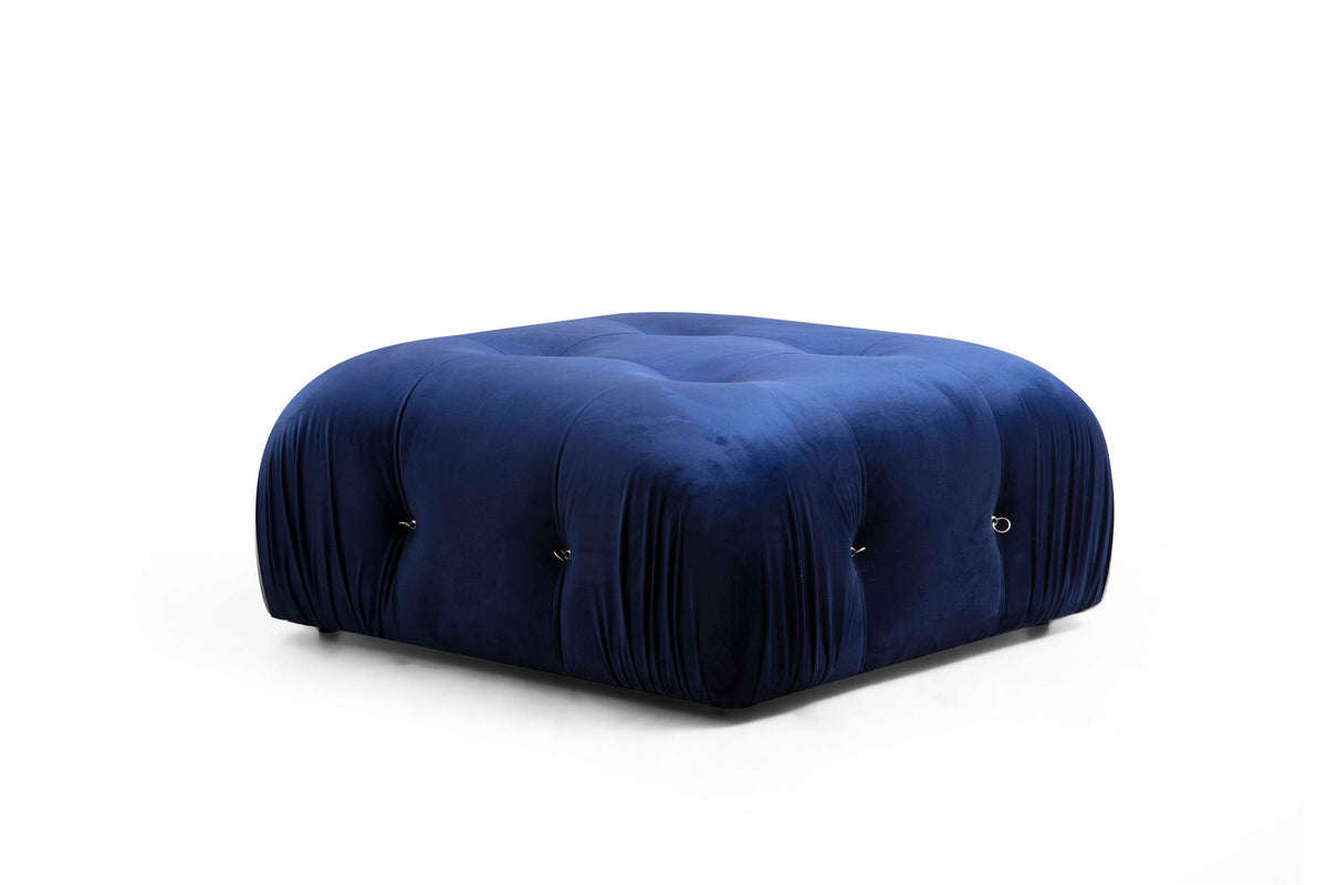 Γωνιακός Καναπές Doxa Μπλε - Βελούδο 95x190x75 εκ.