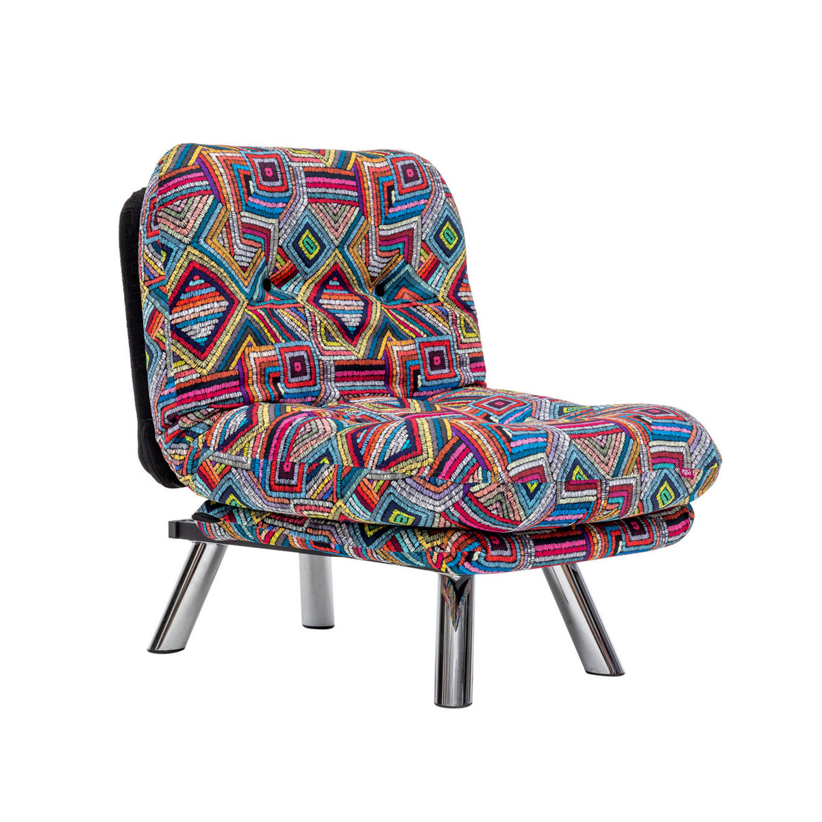 Πολυθρόνα-Κρεβάτι Thiva Patchwork 110x70 εκ.