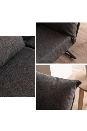 Διθέσιος Καναπές-Κρεβάτι Kalamas Με Μεταλλικά Πόδια Σκούρο Γκρι 150x60x78 εκ.