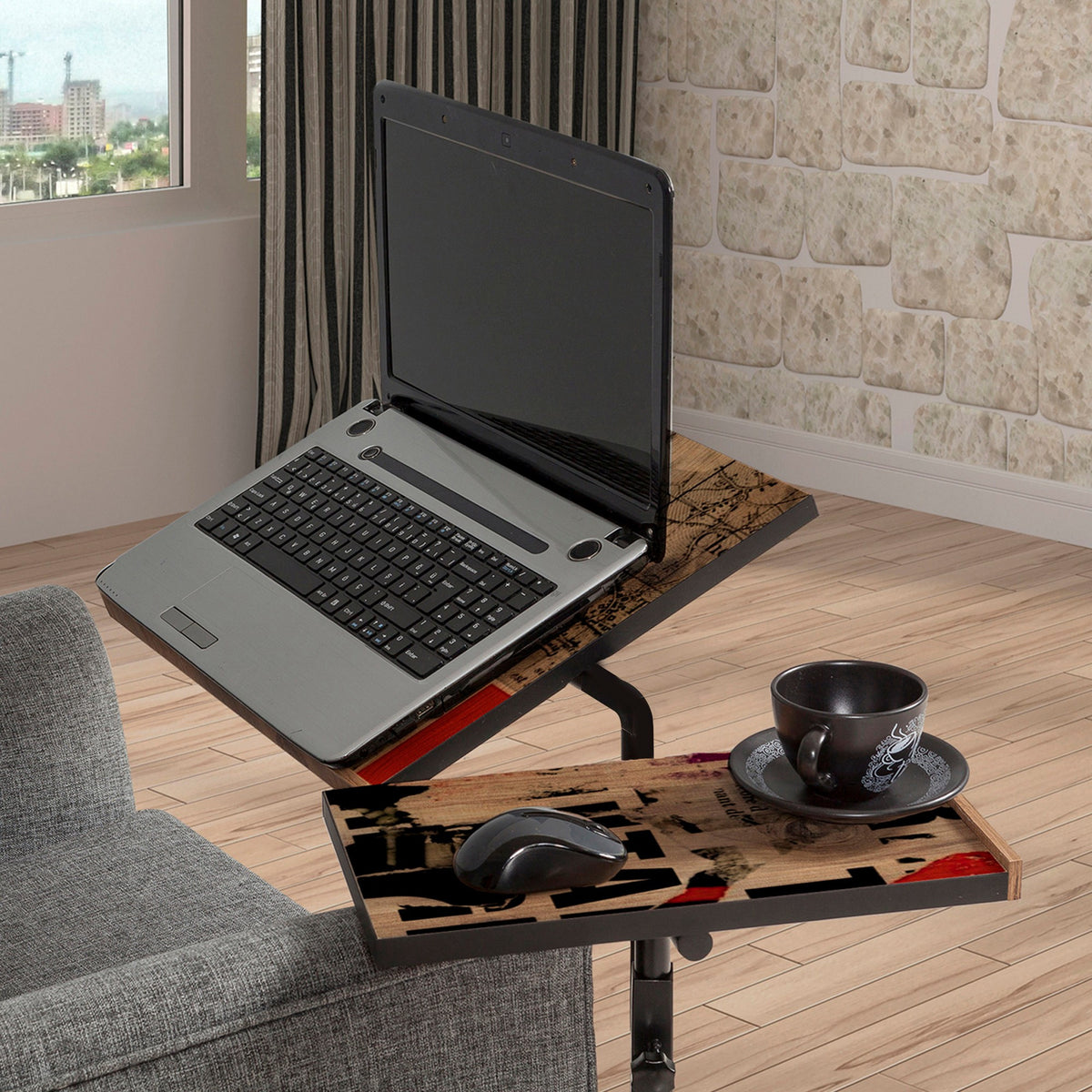 Γραφείο Laptop Kyparissia Ατλαντικό Πεύκο 67x45.5x87 εκ. Μελαμίνης Κωδ. 766