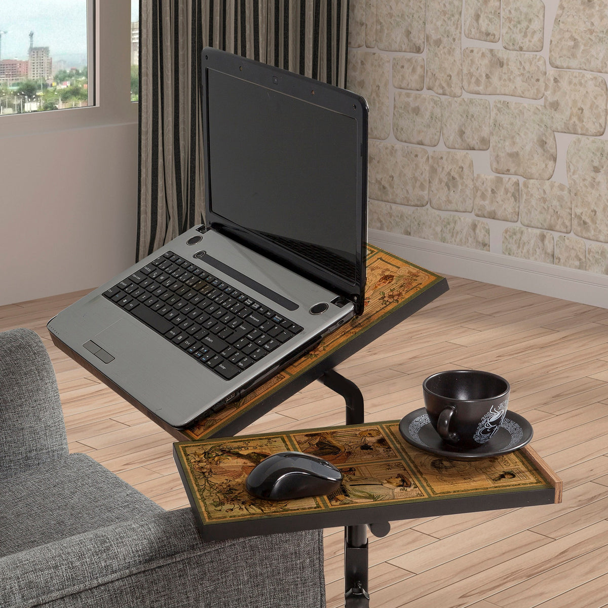 Γραφείο Laptop Kyparissia Ατλαντικό Πεύκο 67x45.5x87 εκ. Μελαμίνης Κωδ. 732 - Pakobazaar