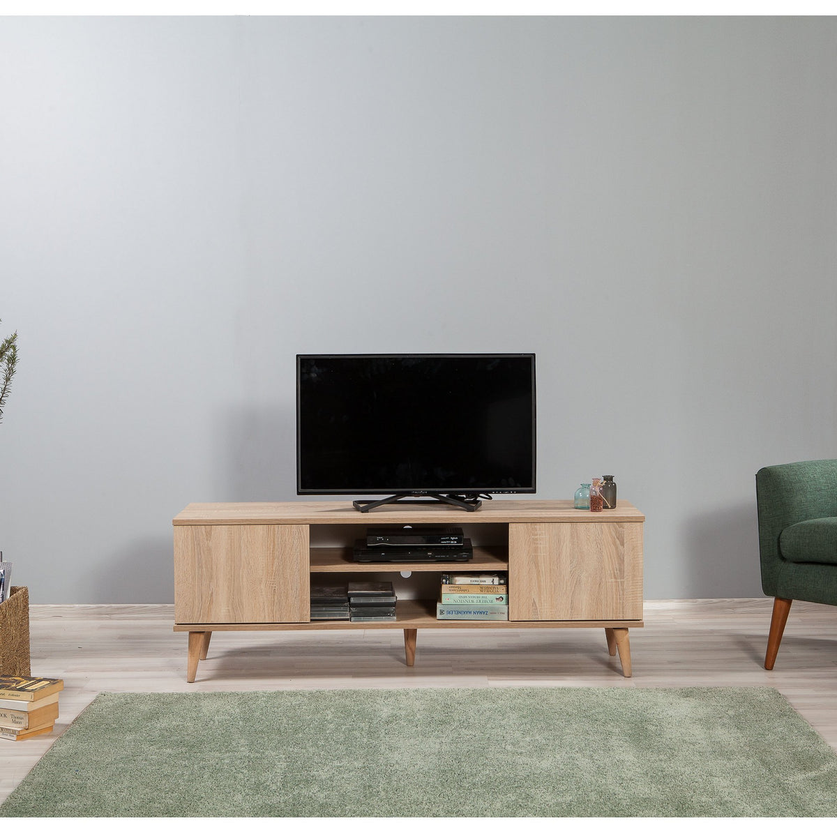 Έπιπλο Τηλεόρασης Kardiani Δρυς Sonoma 140x40x50 εκ. Μελαμίνης Κωδ. 200