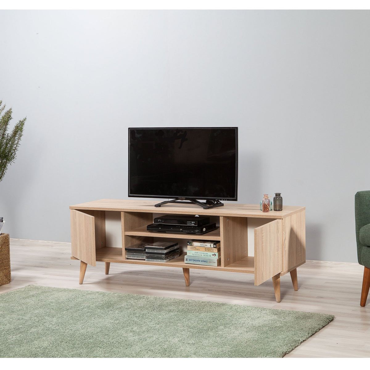 Έπιπλο Τηλεόρασης Kardiani Δρυς Sonoma 140x40x50 εκ. Μελαμίνης Κωδ. 200