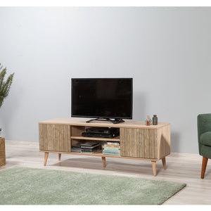 Έπιπλο Τηλεόρασης Kardiani Δρυς Sonoma 140x40x50 εκ. Μελαμίνης