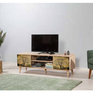 Έπιπλο Τηλεόρασης Kardiani Δρυς Sonoma 140x40x50 εκ. Μελαμίνης Κωδ. 729