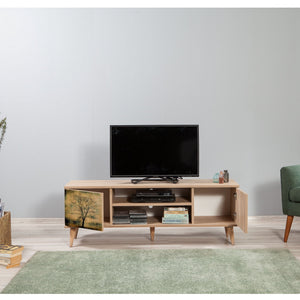 Έπιπλο Τηλεόρασης Kardiani Δρυς Sonoma 140x40x50 εκ. Μελαμίνης Κωδ. 729