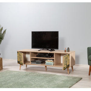 Έπιπλο Τηλεόρασης Kardiani Δρυς Sonoma 140x40x50 εκ. Μελαμίνης Κωδ. 729