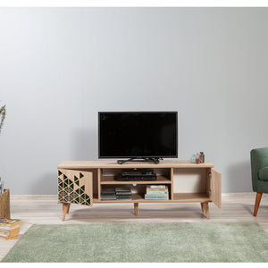 Έπιπλο Τηλεόρασης Kardiani Δρυς Sonoma 140x40x50 εκ. Μελαμίνης Κωδ. 121 - Pakobazaar
