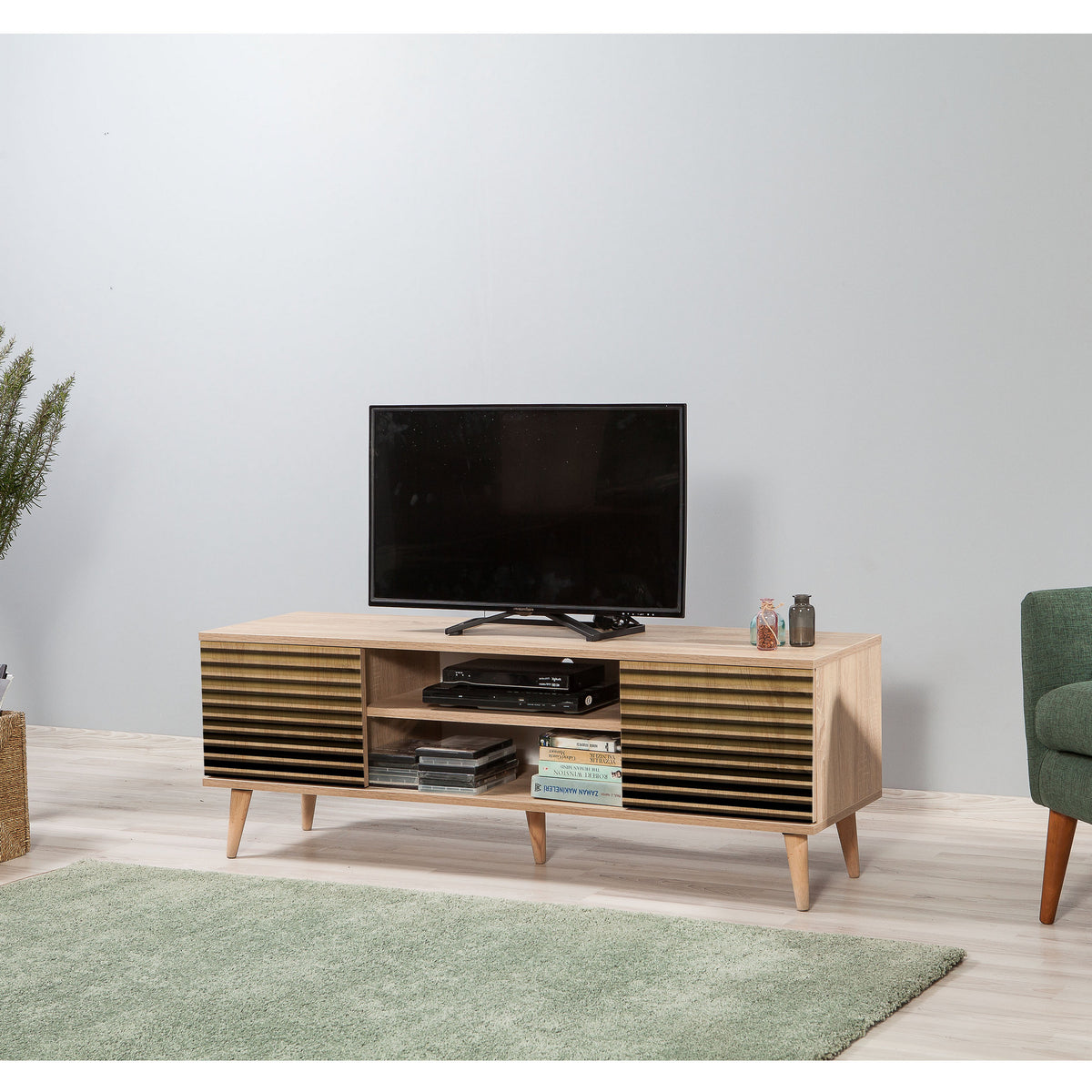 Έπιπλο Τηλεόρασης Kardiani Δρυς Sonoma 140x40x50 εκ. Μελαμίνης Κωδ. 220