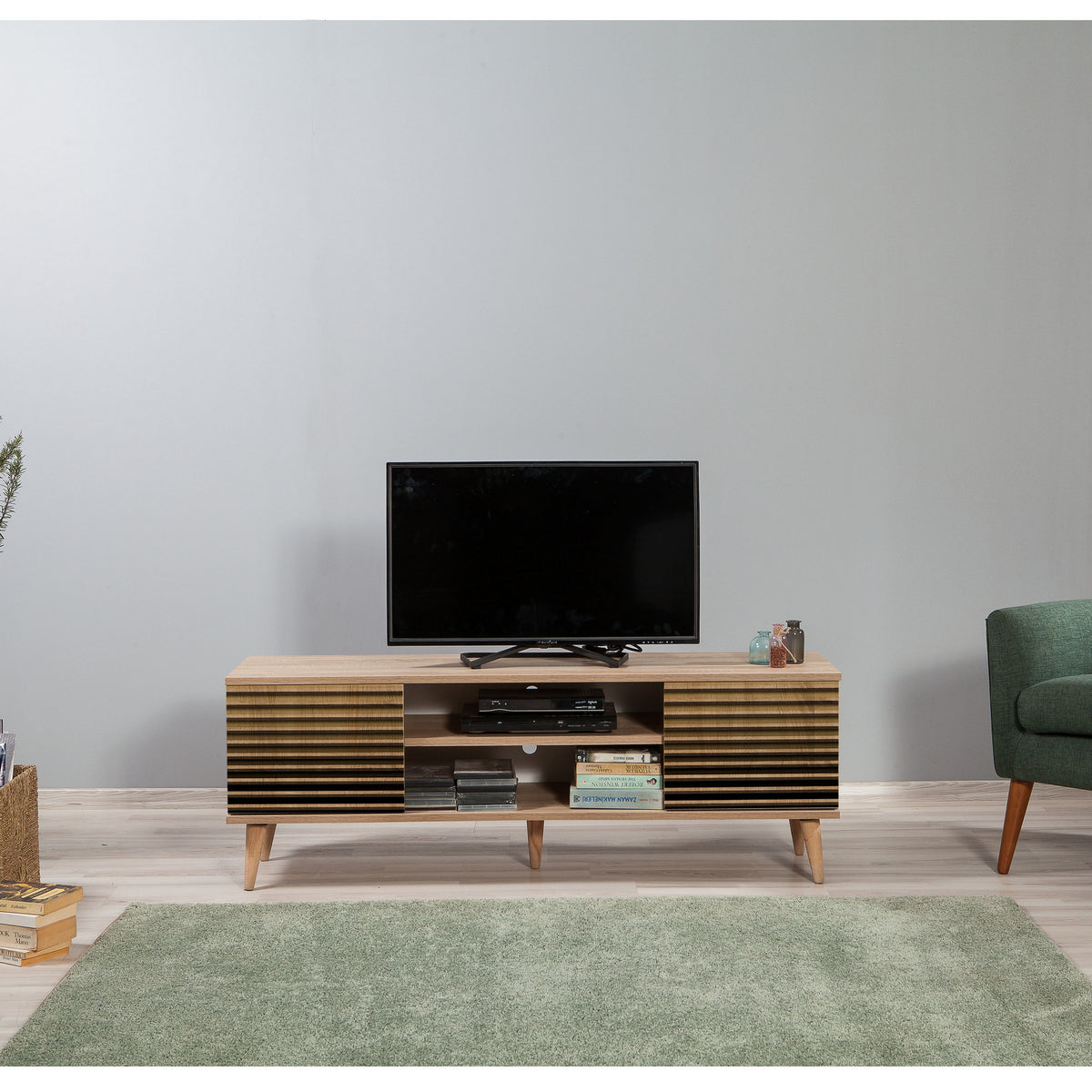 Έπιπλο Τηλεόρασης Kardiani Δρυς Sonoma 140x40x50 εκ. Μελαμίνης Κωδ. 220