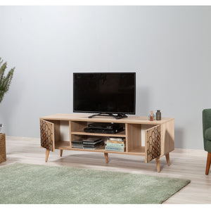 Έπιπλο Τηλεόρασης Kardiani Δρυς Sonoma 140x40x50 εκ. Μελαμίνης Κωδ. 720 - Pakobazaar