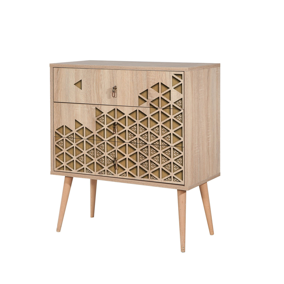Συρταριέρα Vrachasi Δρυς Sonoma 80x40x90 εκ. Μελαμίνης Κωδ. 120