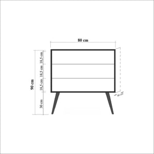 Συρταριέρα Vrachasi Δρυς Sonoma 80x40x90 εκ. Μελαμίνης Κωδ. 420 - Pakobazaar