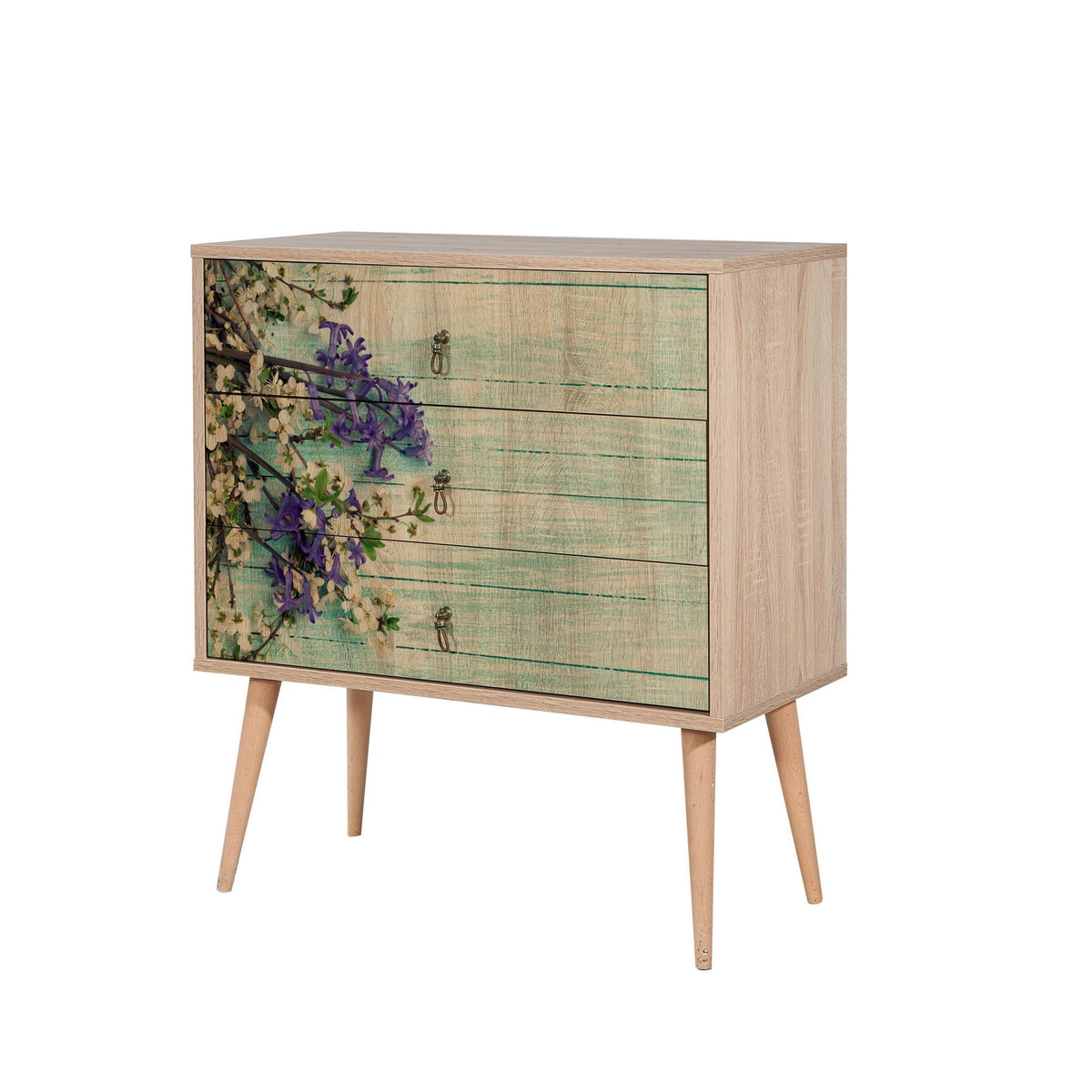 Συρταριέρα Vrachasi Δρυς Sonoma 80x40x90 εκ. Μελαμίνης Κωδ. 727