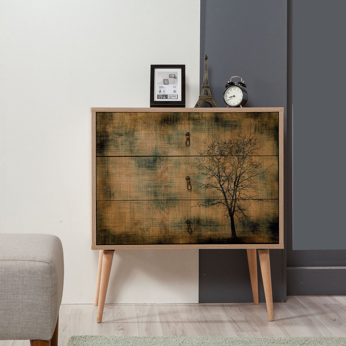 Συρταριέρα Vrachasi Δρυς Sonoma 80x40x90 εκ. Μελαμίνης Κωδ. 729