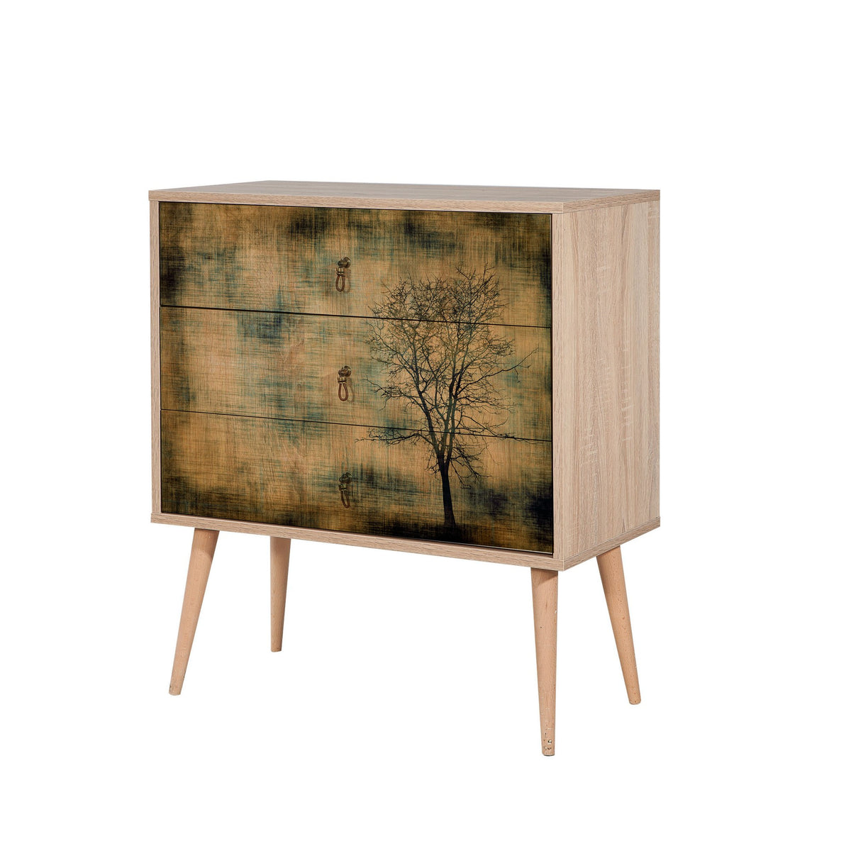 Συρταριέρα Vrachasi Δρυς Sonoma 80x40x90 εκ. Μελαμίνης Κωδ. 729