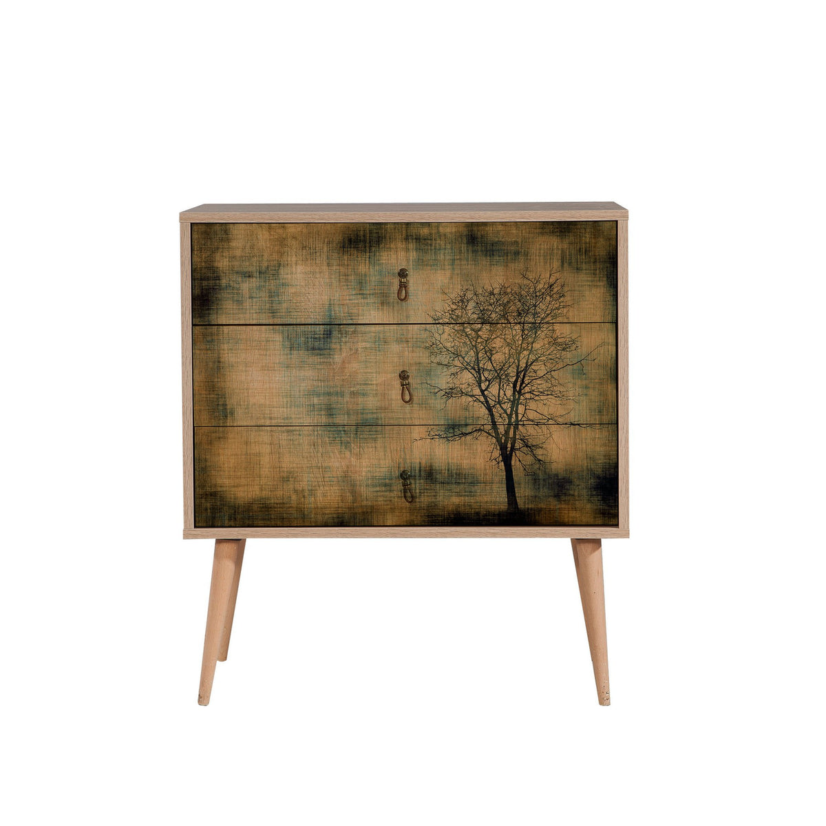 Συρταριέρα Vrachasi Δρυς Sonoma 80x40x90 εκ. Μελαμίνης Κωδ. 729