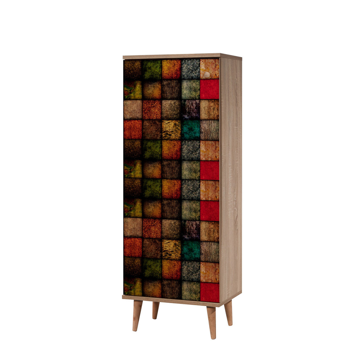 Παπουτσοθήκη Eresos Δρυς Sonoma 50x38x135 εκ. Μελαμίνης Κωδ. 723