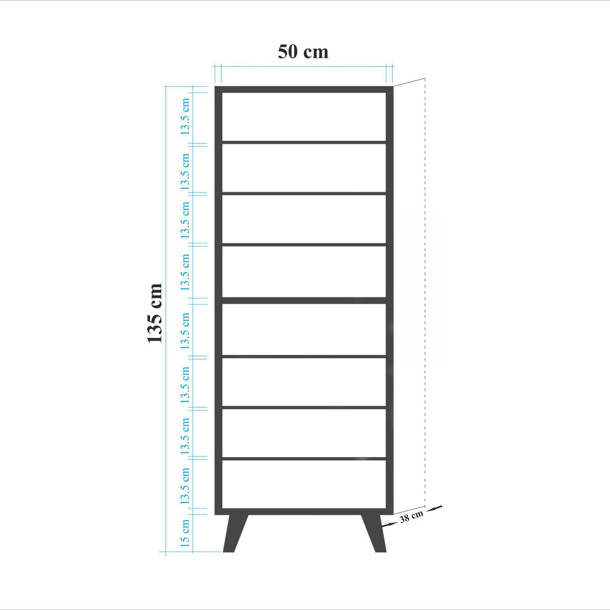Παπουτσοθήκη Eresos Δρυς Sonoma 50x38x135 εκ. Μελαμίνης Κωδ. 729