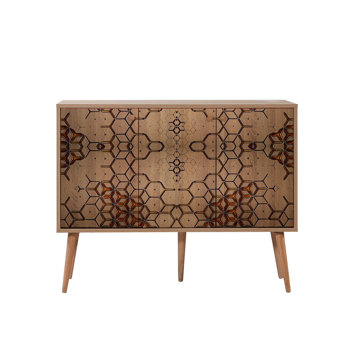 Κονσόλα Makrygialos Δρυς Sonoma 120x36x90 εκ. Μελαμίνης Κωδ. 720