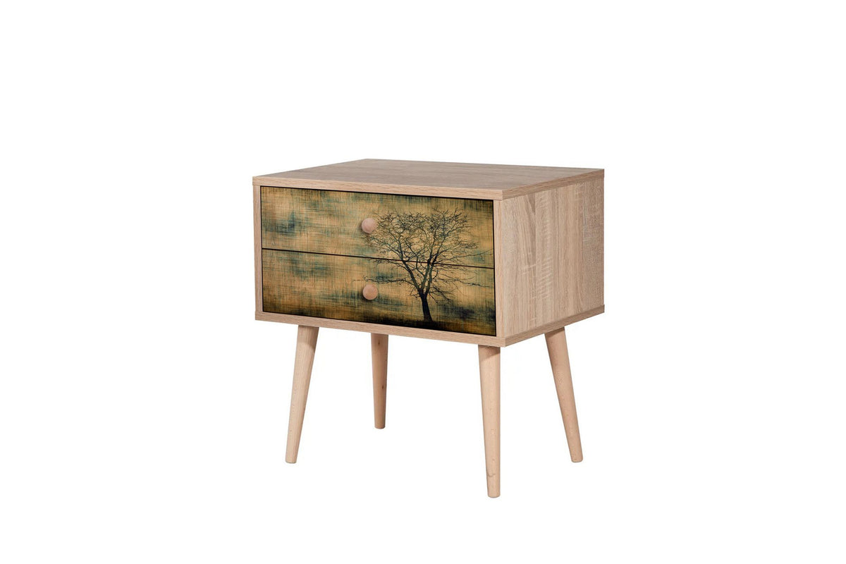Κομοδίνο Lakoma Δρυς Sonoma 60x40x61 εκ. Μελαμίνης Κωδ. 729
