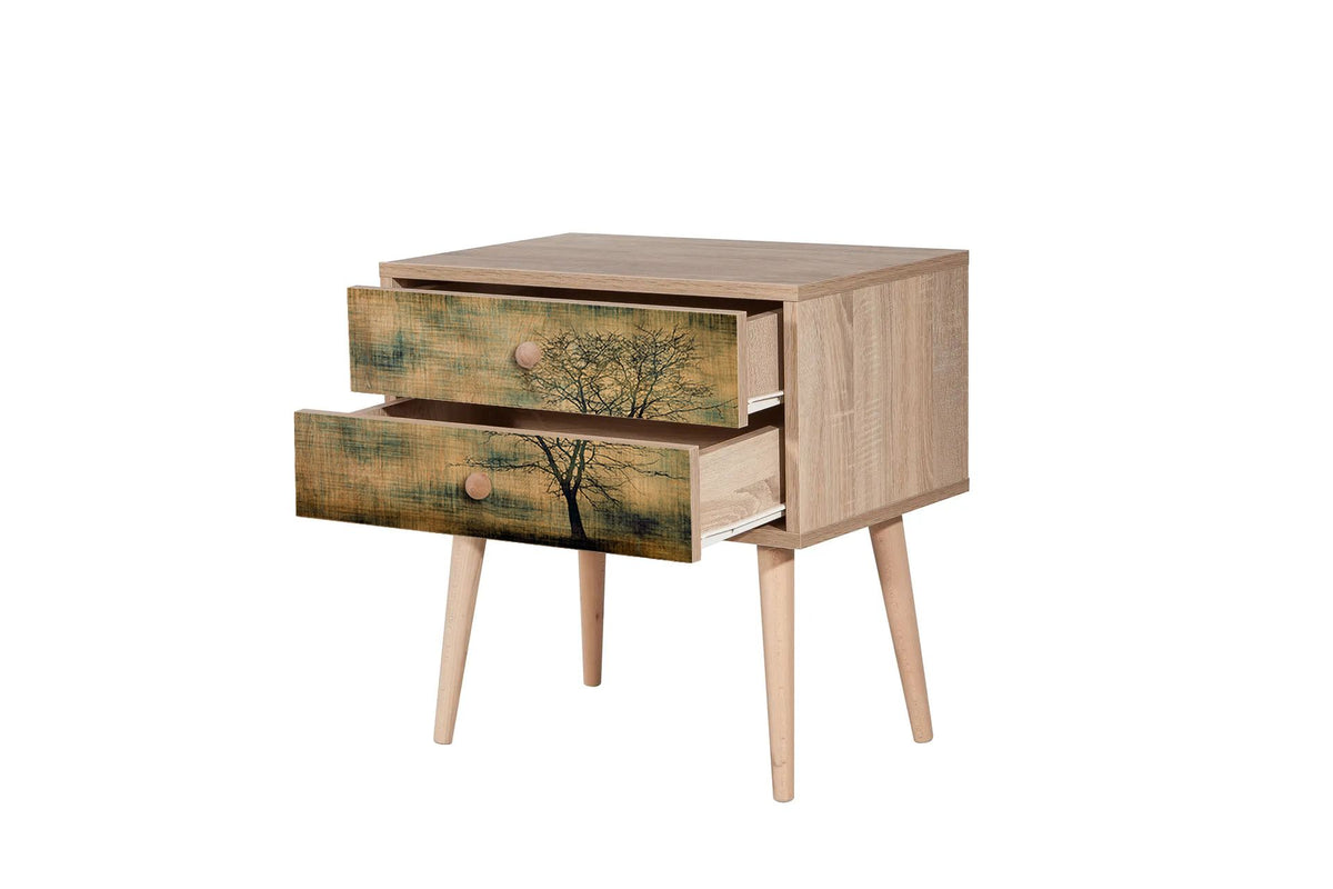 Κομοδίνο Lakoma Δρυς Sonoma 60x40x61 εκ. Μελαμίνης Κωδ. 729