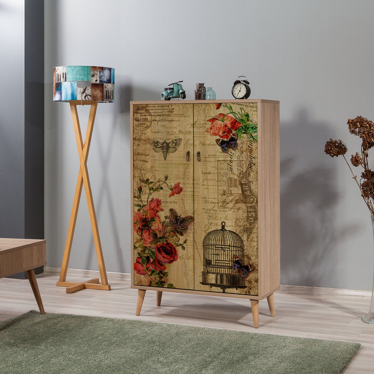Στήλη Αποθήκευσης Kalami Δρυς Sonoma 80x36x127 εκ. Μελαμίνης Κωδ. 734 - Pakobazaar