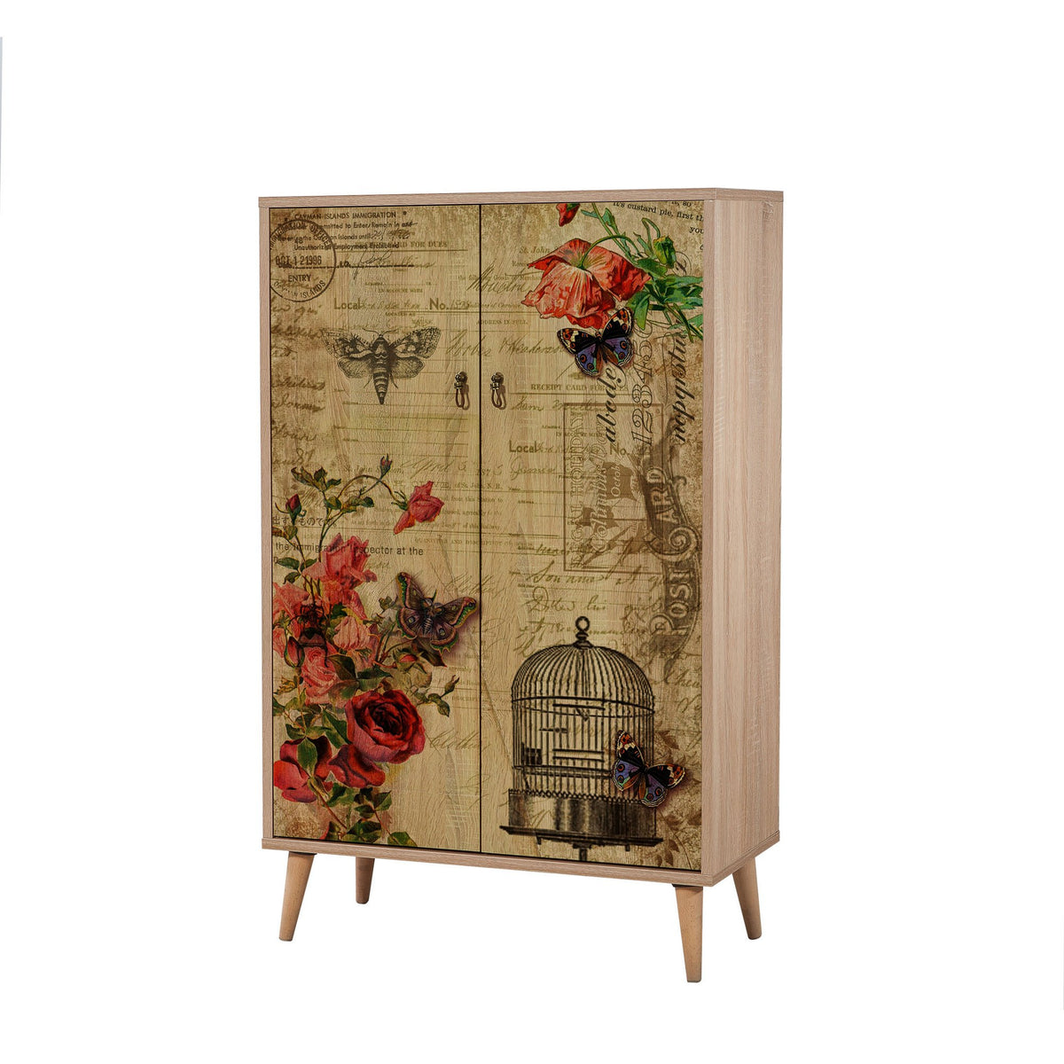 Στήλη Αποθήκευσης Kalami Δρυς Sonoma 80x36x127 εκ. Μελαμίνης Κωδ. 734 - Pakobazaar