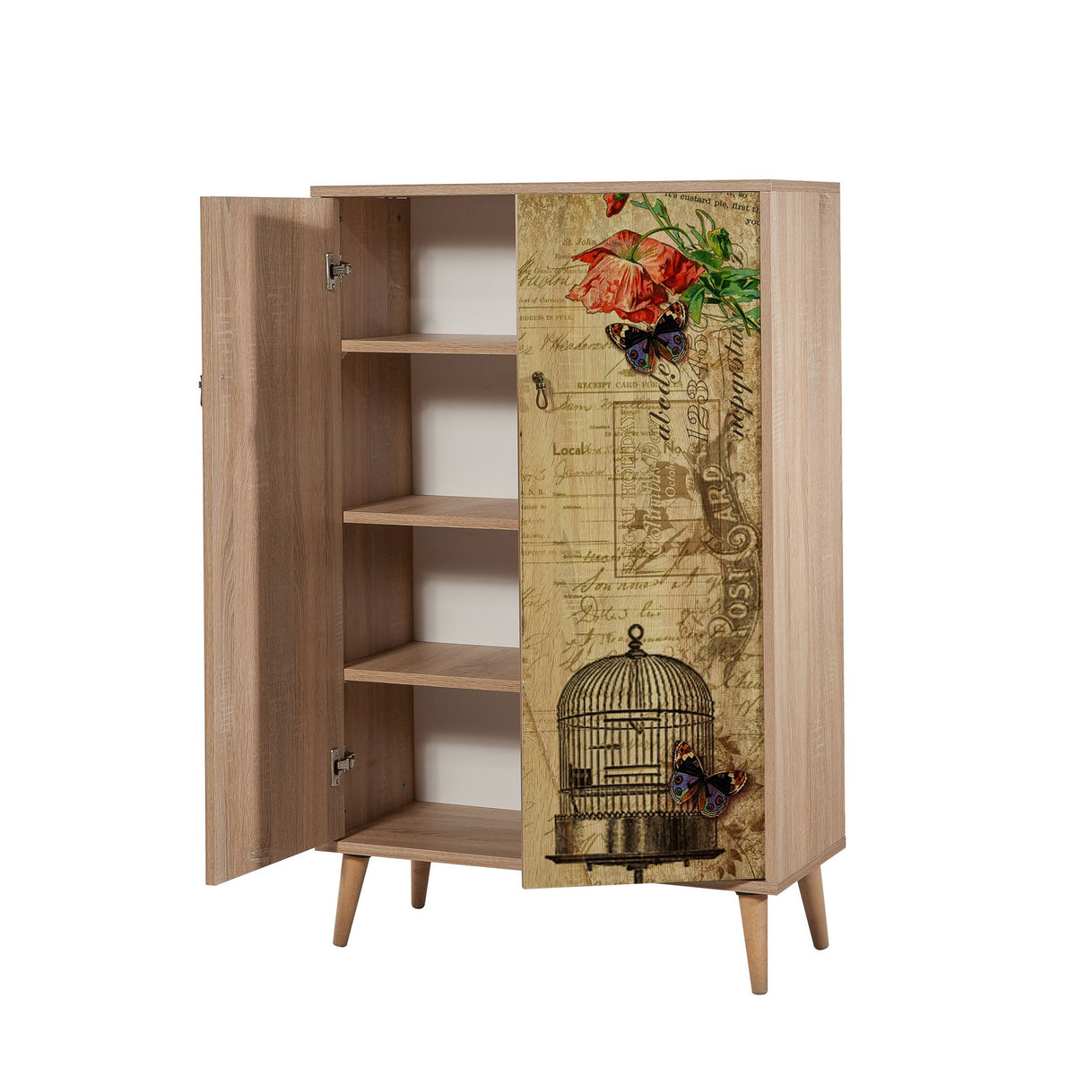 Στήλη Αποθήκευσης Kalami Δρυς Sonoma 80x36x127 εκ. Μελαμίνης Κωδ. 734 - Pakobazaar